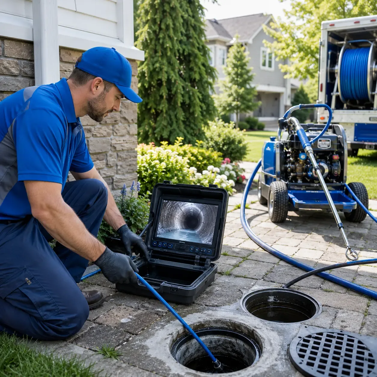 Outdoor drain cleaning professionals serving Justin, TX